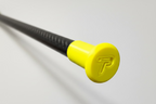 Yellow Butt End on Carbon Fiber Lacrosse Shaft