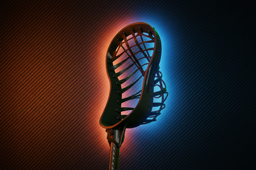 Carbon fiber lacrosse skill stick with underglow