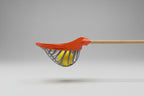 Orange and grey lacrosse stick, mini stick, fiddle stick